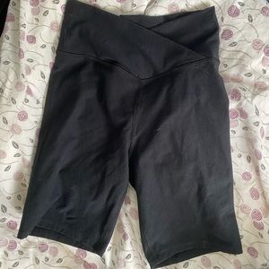 Abercombie and fitch criss cross biker shorts